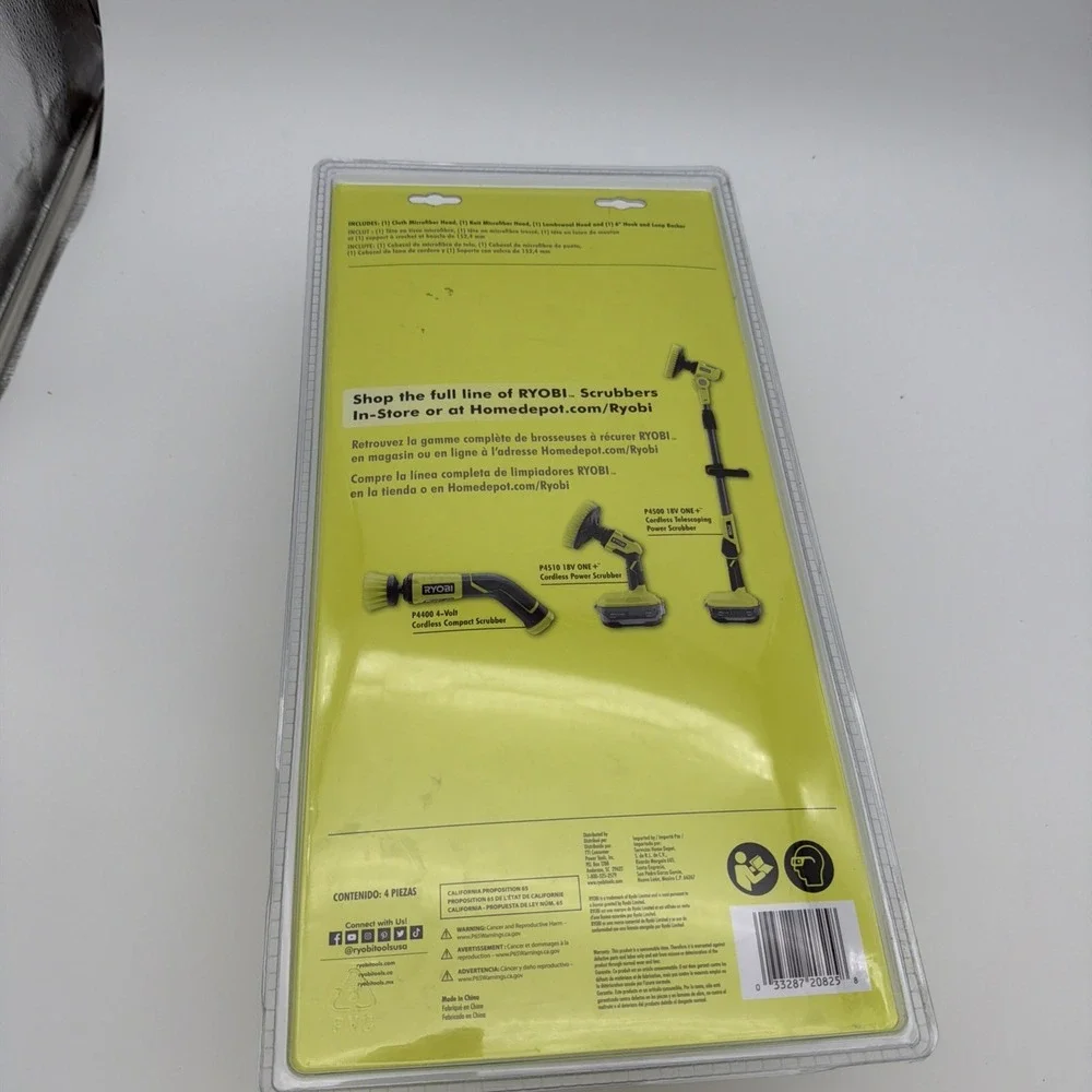 RYOBI 6 in. 4-Piece Microfiber Cleaning Kit for P4500 and P4510 Scrubber Tools